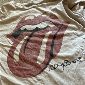 Rolling Stones Red & Cream Short Sleeve Tee Vintage one of last Vintage Stones